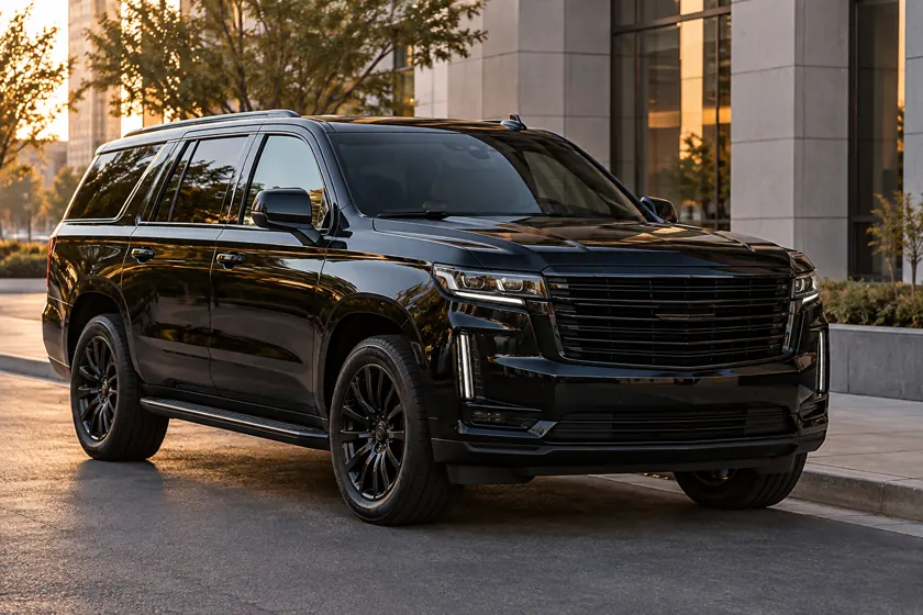 Black luxury suv for private New Jersey rides